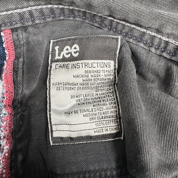 Lee Women's Jeans Blue Dark Wash Lo Rize Straight - L3 Button Fly Western Pants - Picture 10 of 13